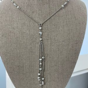 🍀 Lucky Brand brushed silver necklace